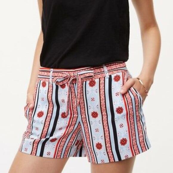 LOFT Costa Tie Waist Fluid Shorts sz 6 - Picture 1 of 7